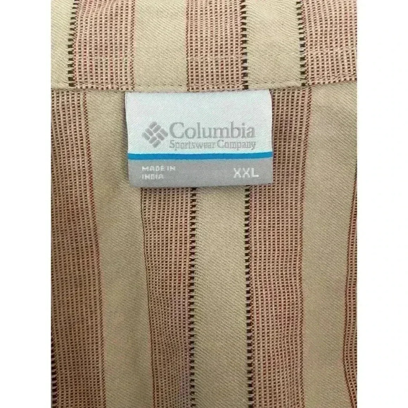 Columbia Sport Performance Snap Button Down Striped Men's Sz XXL - Picture 10 of 10